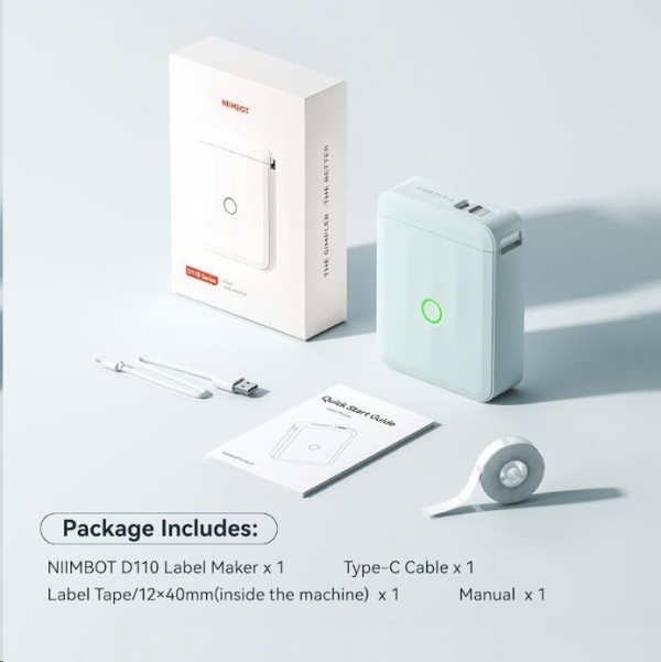 Niimbot Tiskárna štítků D110-M Smart, modrá + role štítků 160 ks