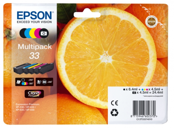 Náplň Epson 33, C13T33374010 5pack blistr 