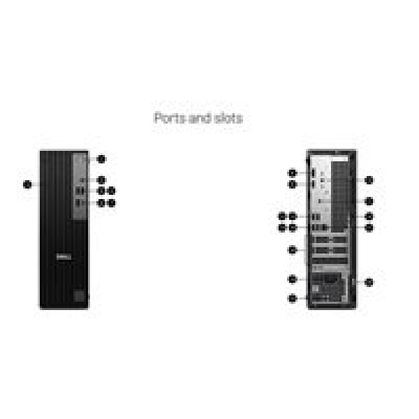 Dell Pro Slim QCS1250/180W/TPM/U5-235/16GB/512GB SSD/Integrated/Kb/Mouse/W11 Pro/3Y ProSpt