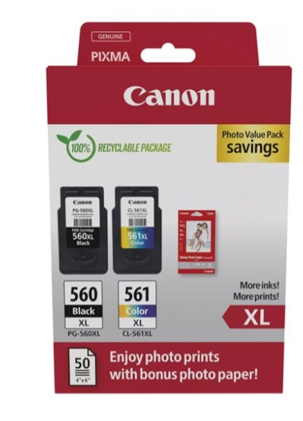 Náplň Canon PG-560XL/CL-561XL + fotopapír