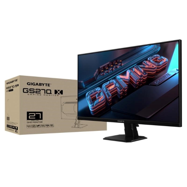 GIGABYTE LCD - 27" Gaming monitor GS27Q X, SS IPS, 2560 x 1440 QHD, 240Hz, 1000:1, 300cd/m2, 1ms, 2xHDMI, 1xDP