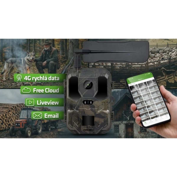 EVOLVEO StrongVision PRO 4G II, fotopast / bezpečnostní kamera, 4G LTE, 10 000 mAh baterií