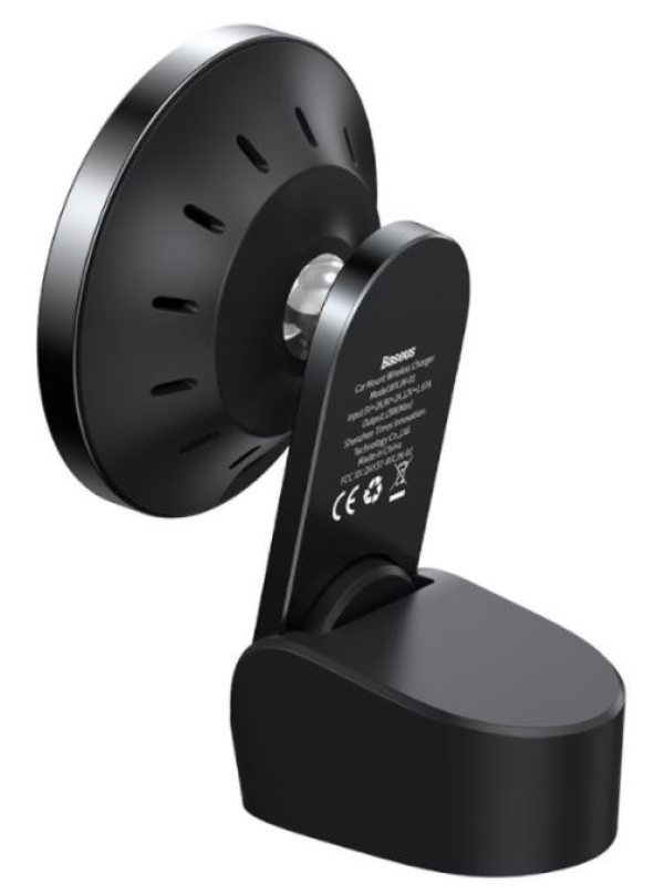 Baseus Big Energy držák s bezdrátovým nabíjením 15W černá (kompatibilní s Apple iPhone 12 Series)