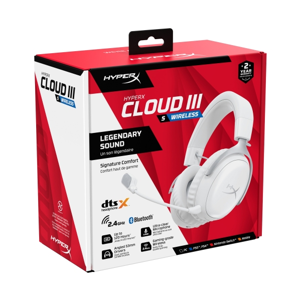 HyperX Cloud III S Wireless White Gaming Headset