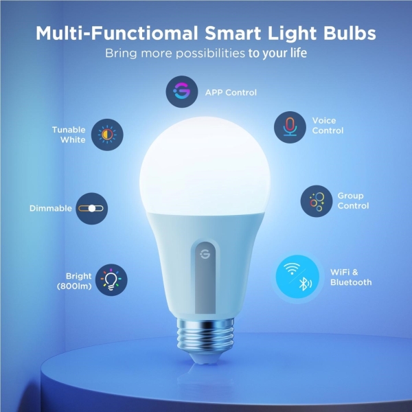Govee Smart žárovka WW 9W-60W 800lm E27 2ks Long Life, Matter
