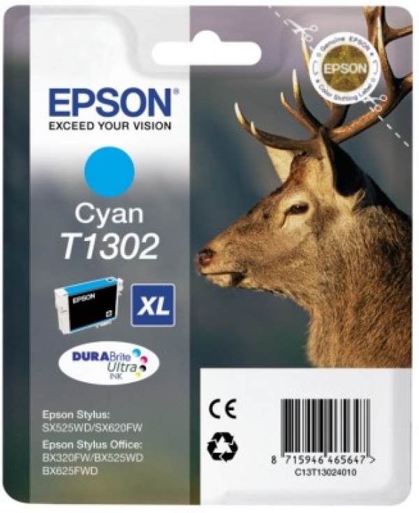 Náplň Epson C13T13024010 (XL) azurová