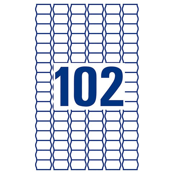 Avery Zweckform cenovky 26mm x 16mm, A4, bílé, 102 etiket, snímatelné, baleno po 25 ks, L3410REV-25, pro laserové a inkoustové tis