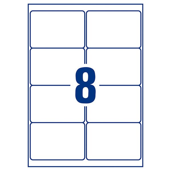 Avery Zweckform etikety 99.1mm x 67.7mm, A4, matné, bílé, 8 etiket, velmi odolné, baleno po 20 ks, L4715-20, pro laserové tiskárny