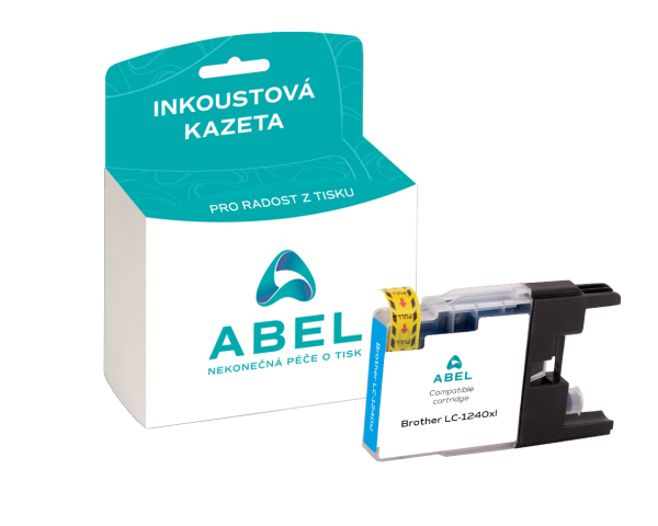 Náplň ABEL LC 1240XL/LC75CXL azurová pro tiskárny BROTHER (1 200 stran)