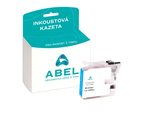 Náplň ABEL LC 125XLC azurová pro tiskárny BROTHER (1 200 stran)