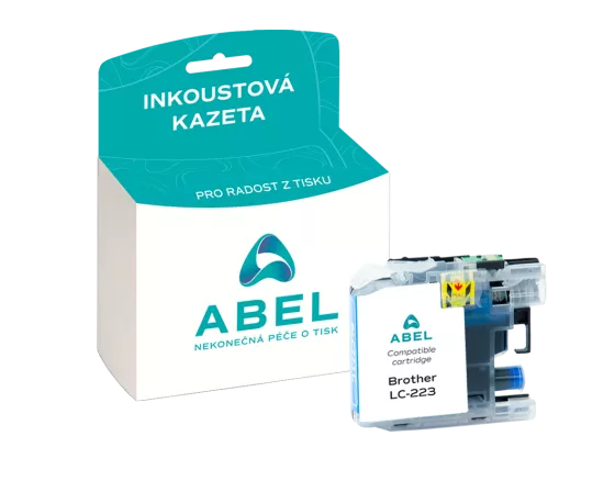 Náplň ABEL LC 223C azurová pro tiskárny BROTHER (600 stran)