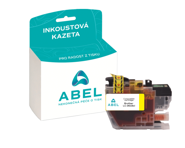 Náplň ABEL LC-3619XLY žlutá pro tiskárny Brother (1 500 stran)