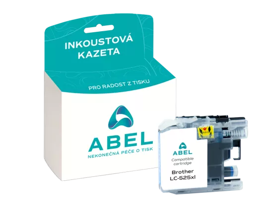 Náplň ABEL LC-525XLC azurová pro tiskárny BROTHER (1 300 stran)
