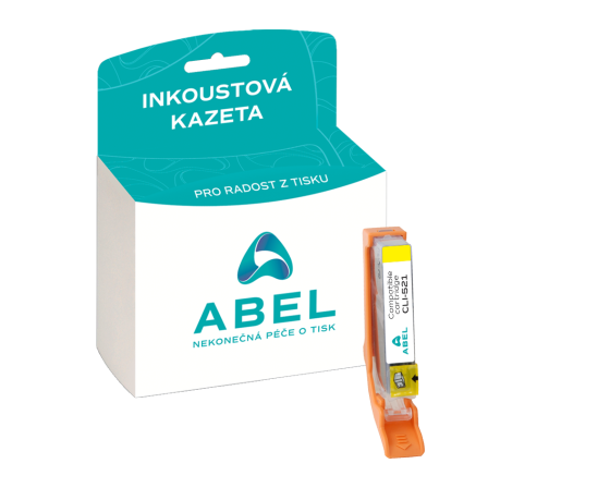 Náplň ABEL CLI-521 žlutá pro tiskárny CANON (9 ml)