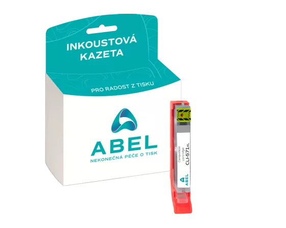 Náplň ABEL CLI-571XL, 0335C001 šedá pro tiskárny CANON (11 ml)