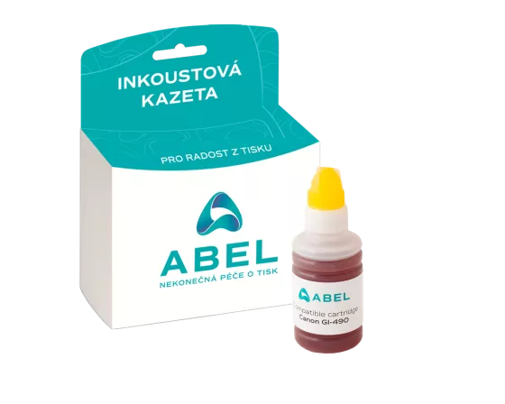 Náplň ABEL GI-490, 0666C001 žlutá pro tiskárny CANON (7 000 stran)