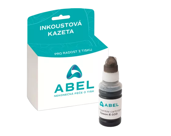 Náplň ABEL C13T00S14A, 103 černá pro tiskárny EPSON (70 ml)