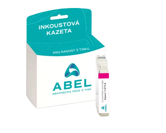Náplň ABEL C13T27134010, 27XL purpurová pro tiskárny EPSON (10,4 ml)