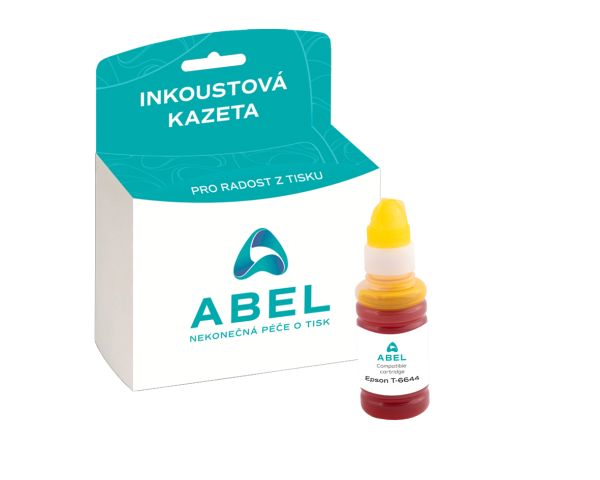 Náplň ABEL C13T66444A žlutá pro tiskárny EPSON (70 ml)