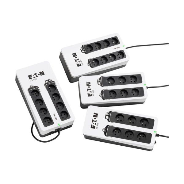 Eaton 3S 550 FR, UPS 550VA / 330W, 6 zásuvek (3 zálohované), USB, české zásuvky
