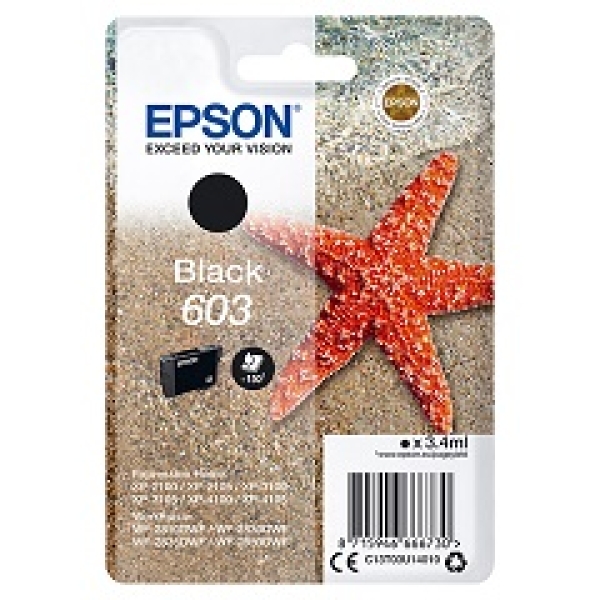 Náplň Epson 603, C13T03U14010 černá
