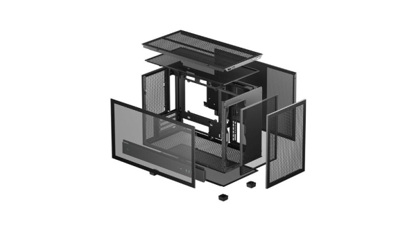 DEEPCOOL Case CH260, mATX, Průhledná bočnice, černá