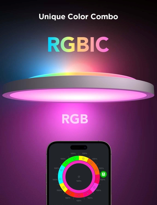 Govee RGBICWW Smart kulaté stropní světlo 2400lm 30cm Matter