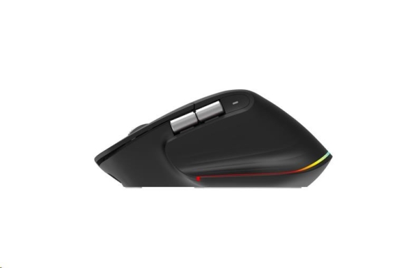 ACER bezdrátová myš Easy Fit Mouse,ergonomická,4000dpi,6 tlačítek,RGB,10m dosah,USB-C,BT,Black