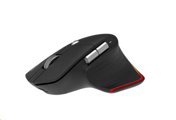 ACER bezdrátová myš Easy Fit Mouse,ergonomická,4000dpi,6 tlačítek,RGB,10m dosah,USB-C,BT,Black