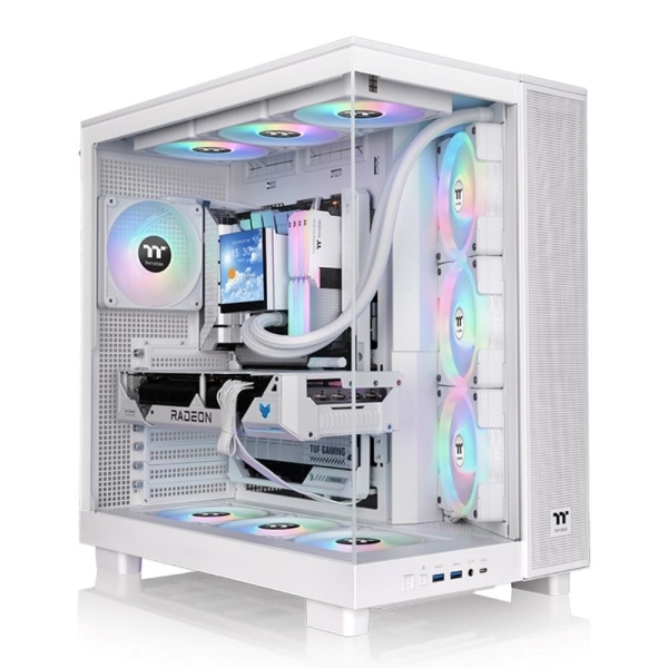 THERMAL TAKE Case View 380 XL TG ARGB, ATX, Průhledná bočnice, 4x 120mm ARGB Fan, bílá