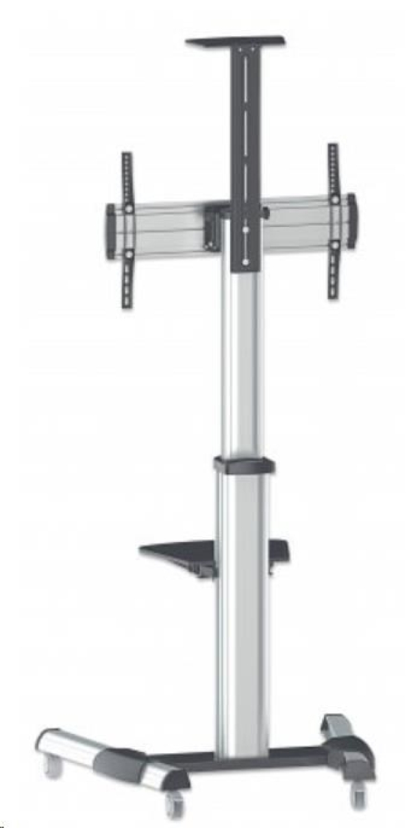 MANHATTAN Stojan TV, multifunkční  (-12° ~ 5°, 37"-70", max. 50kg) černo-stříbrné