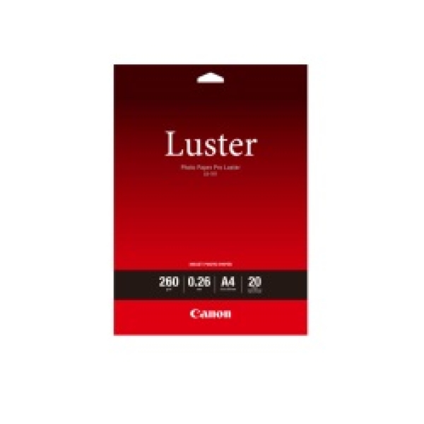 Canon Photo Paper Pro Luster LU-101 - Třpytivý - 260 mikronů - A4 (210 x 297 mm) - 260 g/m2 - 20 listy fotografický papír - pro PIXMA PRO-1, PRO-10, PRO-100, TS7450i