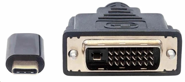 Manhattan kabel USB-C na DVI, 2m, černá