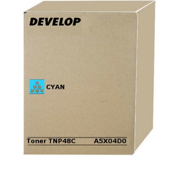 Toner Develop TNP48C A5X04D0 azurový