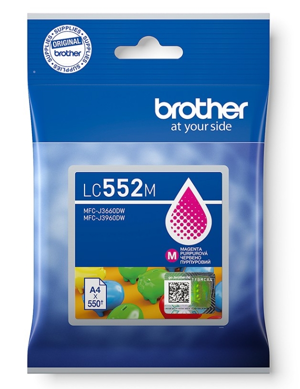 Brother originální ink LC552M, magenta, 550str.