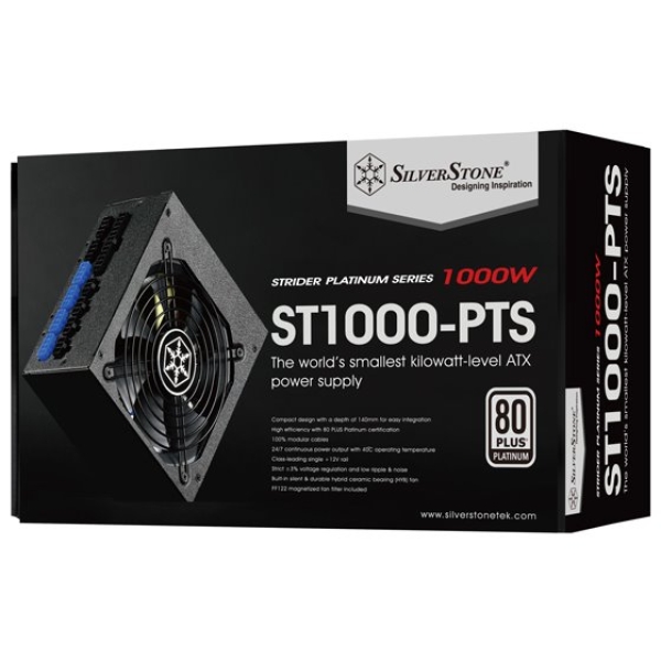 SilverStone Strider ST1000-PTS, ATX zdroj 1000W, modulární, 80+ Platinum