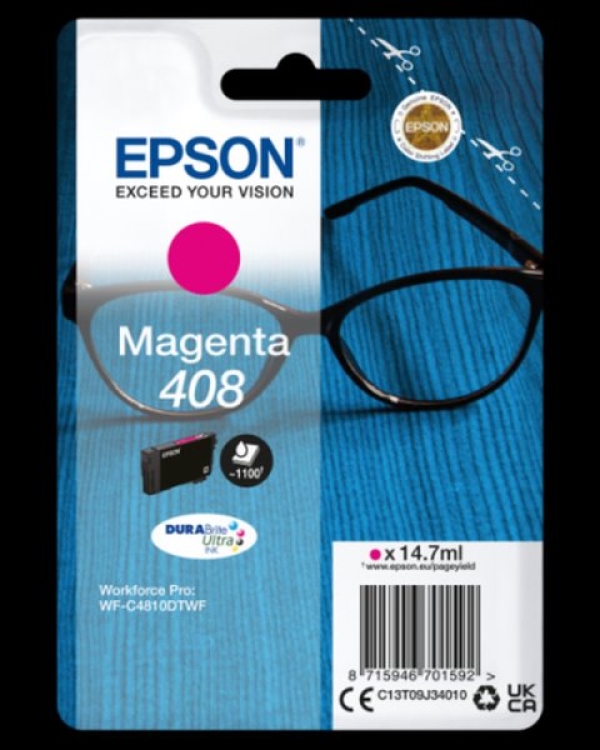 Náplň Epson 408, C13T09J34010 purpurová blistr 