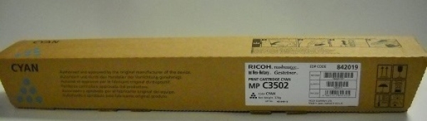Toner Ricoh MPC 3502 azurový