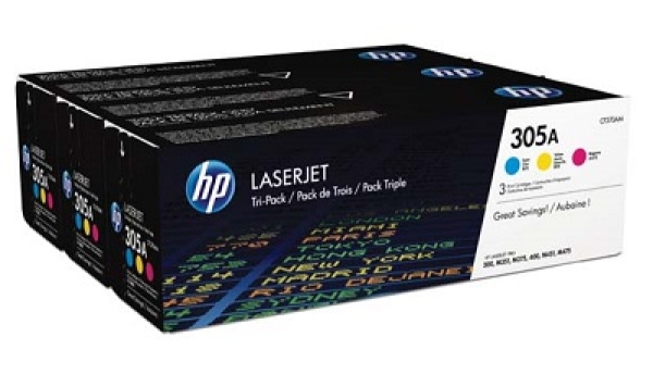 Toner HP č.305A, CF370AM CMY 3-Pack