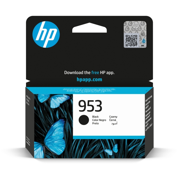 HP 953 - 20 ml - cerná - originální - Officejet - inkoustová cartridge - pro Officejet Pro 7720 Wide Format, 7730 Wide Format, 7740, 8210, 8720, 8730