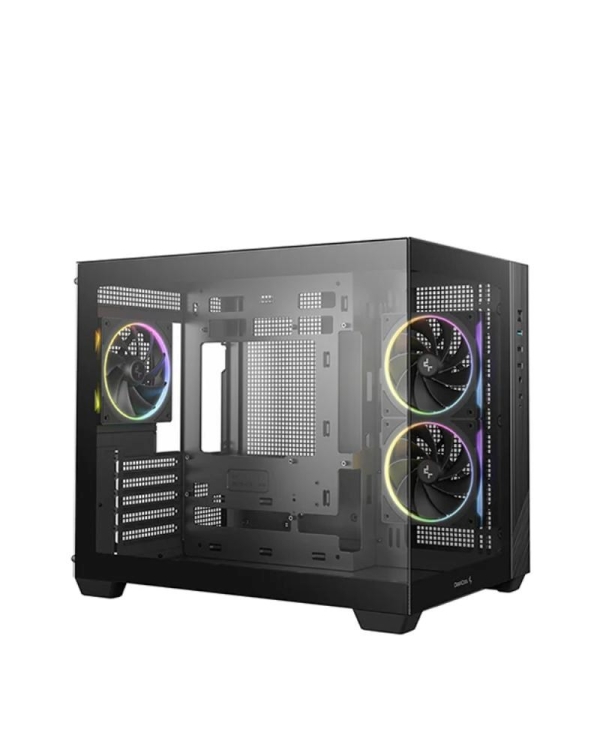 DEEPCOOL Case CG330 3F, mATX, Průhledná bočnice, 3x120mm ARGB Fan, černá