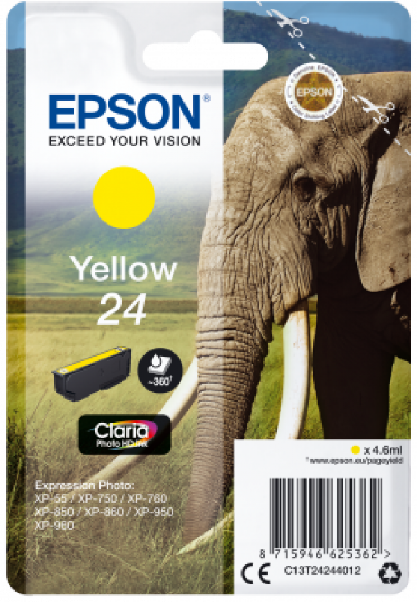 Náplň Epson C13T24244012 žlutá 
