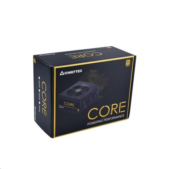 CHIEFTEC zdroj Core Series BBS-600S, 600W, PFC, 12cm fan, 80+ Gold