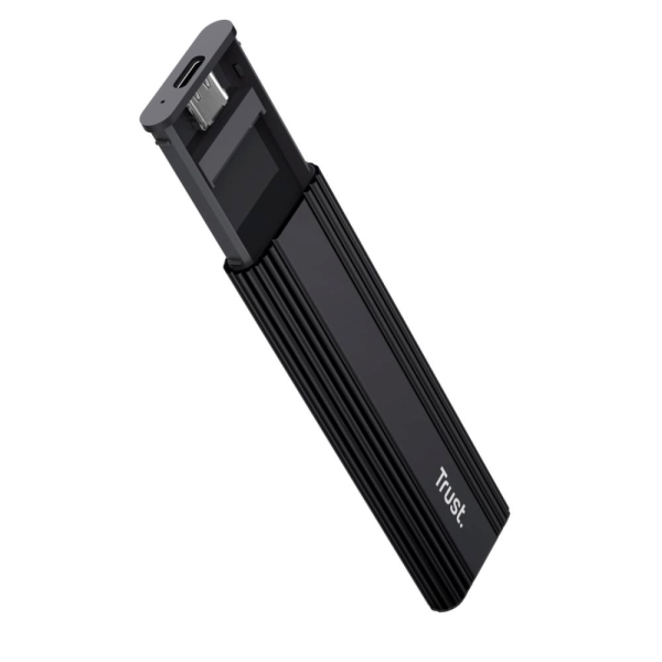 TRUST Externí box pro M.2 SSD, USB-C 3.2 Gen2, M.2 2280, černá