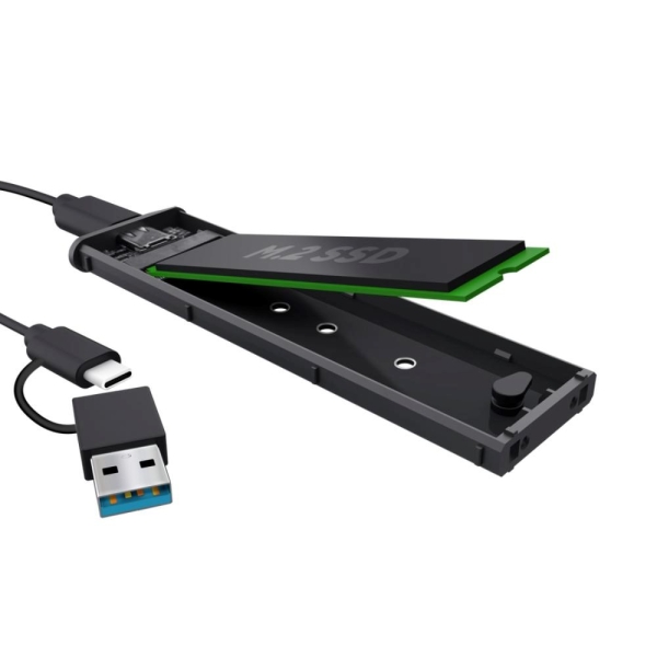 TRUST Externí box pro M.2 SSD, USB-C 3.2 Gen2, M.2 2280, černá