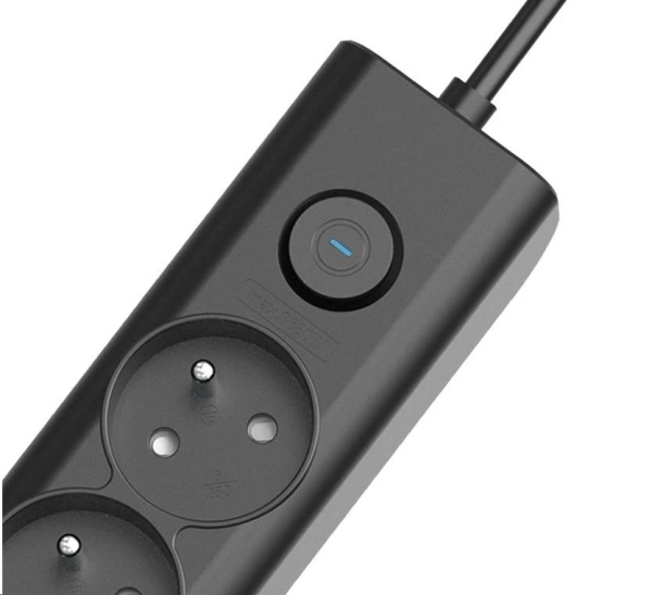 Viking síťová prodlužovací zásuvka YC53, 5x AC 230V, 1x USB-A, 2x USB-C, délka 1,5 m, černá