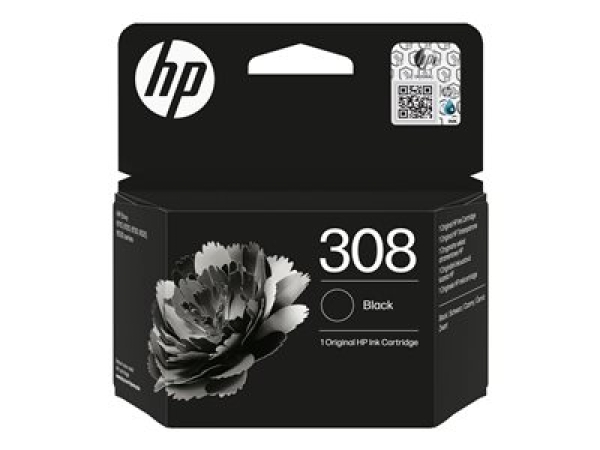 HP 308 - Cerná - originální - inkoustová cartridge - pro ENVY 6110e, 6120e, 6122e, 6130e, 6132e, 6520e, 6530e, 6532e