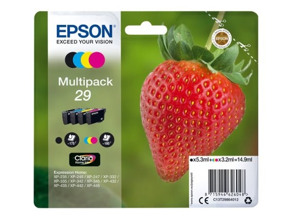 Náplň Epson 29, C13T29864012 CMYK multipack blistr 