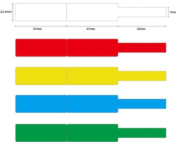 Niimbot štítky na kabely RXL 12,5x109mm 65ks White pro D11 a D110