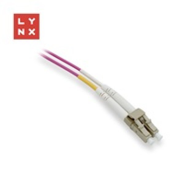 LYNX duplexní patch kabel MM, OM4, LC/LC, 50/125µm, 15m